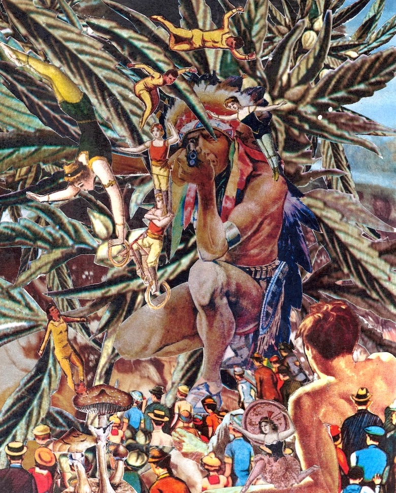 First Nation Rebellion - Hand Cut Collage - (8"x10" Original Available)